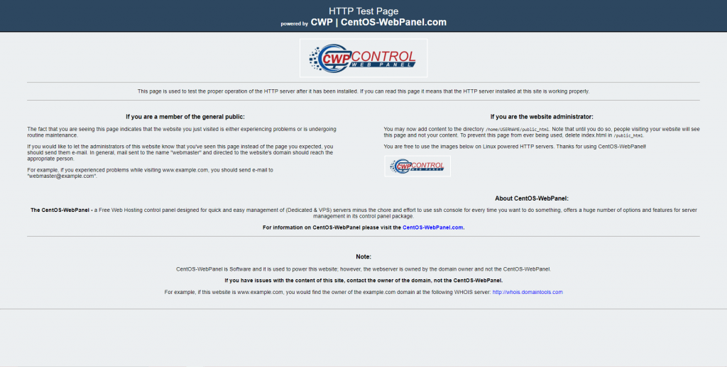 Link a domain to your hosted site 4 Test page